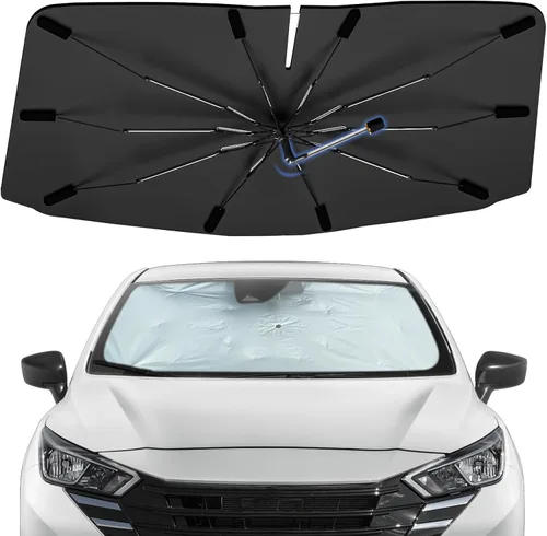 Vista 10 de Sombrilla Parasol para Parabrisas para Mazda 3 2014-2026, Parasol Plegable para Coche para Ventana Delantera, Visera Protectora Solar Altamente