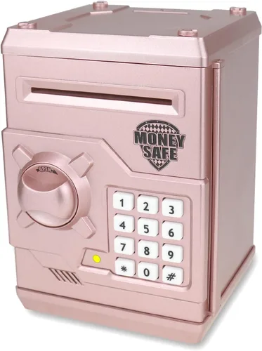 Vista 11 de Hucha para niños con contraseña electrónica, alcancía para niños de 3 a 14 años Negro y rojo