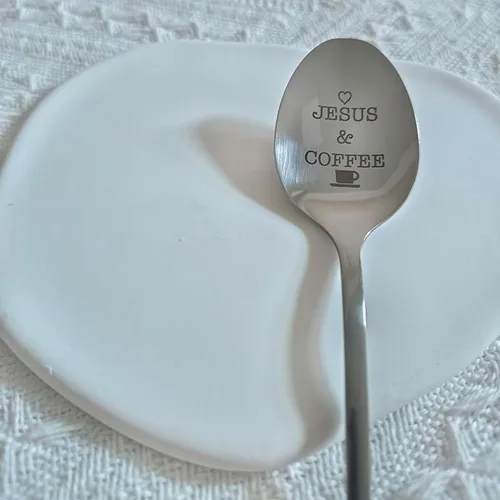 Vista 6 de Jesús y cuchara de café regalos para mujeres y hombres, regalo para los amantes del café, regalo para papá, abuela, regalos cristianos