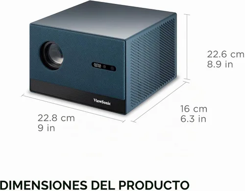 Vista 8 de ViewSonic Proyector LED LX60HD de 1080p, Google TV integrado para entretenimiento en el hogar suave, enfoque automático, proyección de 360 grados