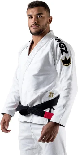 Vista 2 de Kingz Comp 450 V6 Brazilian Jiu Jitsu Gi - Kimono ligero para hombre BJJ - IBJJF Legal - 450gsm Pearl Weave Professional