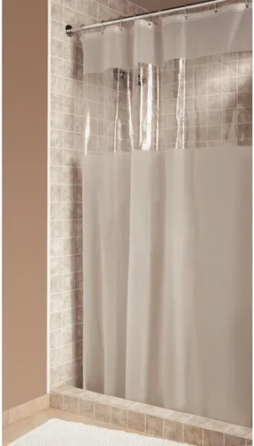 Vista 9 de InterDesign 26680 - Cortina de ducha de 72 pulgadas de ancho x 72 pulgadas de largo x 1/4 pulgadas de alto, vinilo transparente