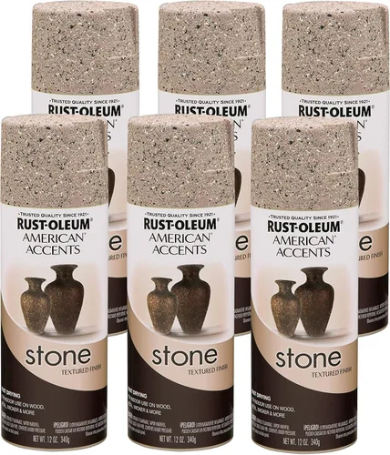 Vista 10 de Rust-Oleum 7992830 Stone Creations - Pintura en aerosol, 12 onzas, piedra gris Gris (Gray Stone)