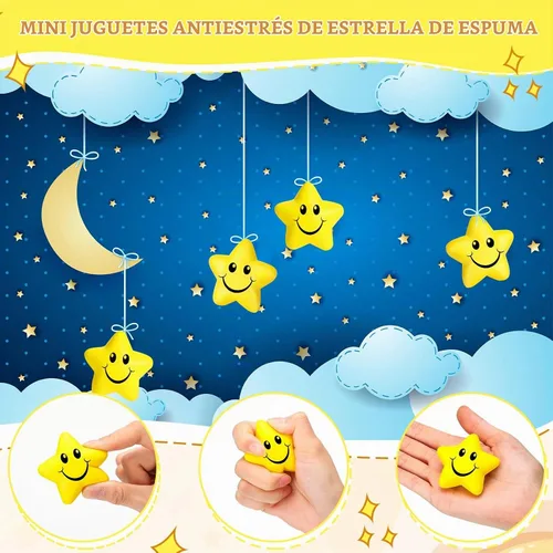 Vista 5 de Jerify 60 mini bolas de espuma de estrellas para niños y adultos a granel