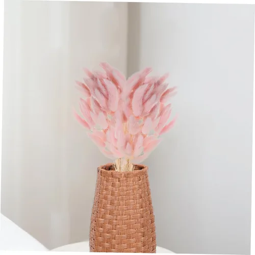 Vista 4 de Colas de conejo, flores secas, cola de conejo, ramo de flores secas, 60 piezas naturales para boda, cola de conejo, hierba para decoración