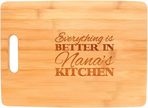 Vista 15 de Everything Is Better in Gigi's Kitchen Decor Grandma Gift - Tabla decorativa de madera con forma de paleta