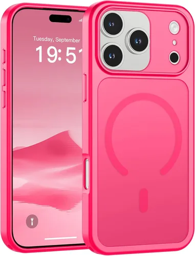 Vista 65 de SUPFINE Funda magnética para iPhone 11 Pro Max (compatible con MagSafe) (protección contra caídas de grado militar), delgada, translúcida mate, a