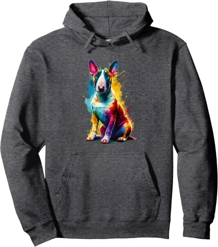 Vista 5 de Splash Art Bull Terrier English Bull Terriers Bullie Dog Pullover Hoodie