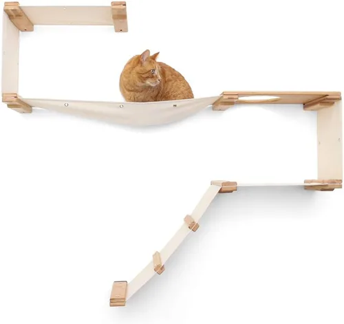Vista 4 de Catastrophic Creations Play Cat Condo - Árbol de gato montado en la pared - Puente de pared para gatos - Muebles de salón y juego - Juego de muebles