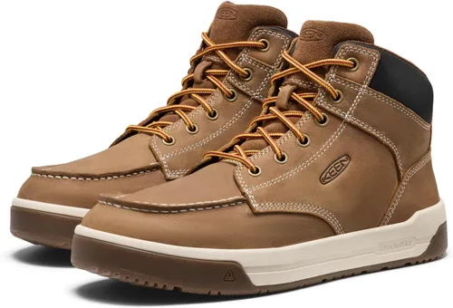 Vista 4 de KEEN Utility Men's Gibson Mid Height Soft Toe Work Boots Belga/Gum