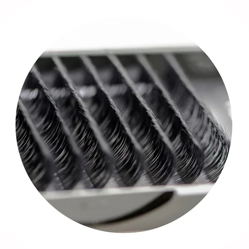 Vista 5 de Extensiones de pestañas de 0.002 in de grosor, rizo J de 0.394 in de longitud, pestañas de volumen ligero para extensiones de pestañas