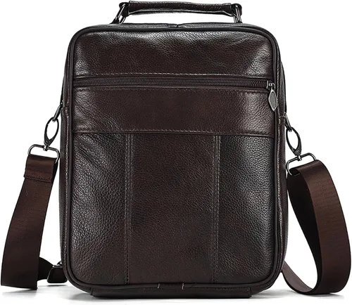 Vista 5 de JOYIR Men's Genuine Leather Shoulder Bag Messenger Crossbody Bag for Travel Work Business Leather Purse