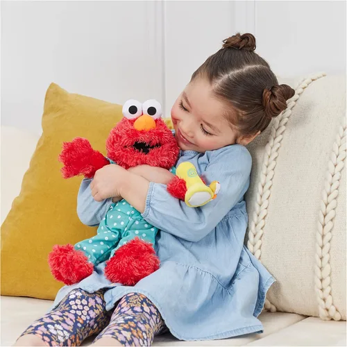 Vista 5 de GUND Sesame Street - Peluche oficial de Elmo Muppet Bedtime, juguete de peluche prémium que brilla en la oscuridad para edades de 1 año en adelante