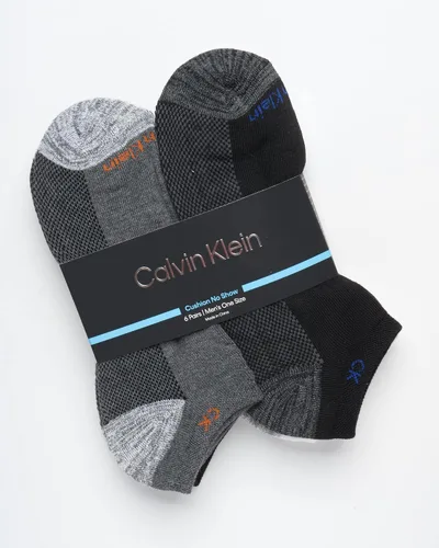 Vista 146 de Calvin Klein Calcetines para hombre, mezcla de algodón, acolchados, sin talla, forro de calcetines atléticos (6 unidades)