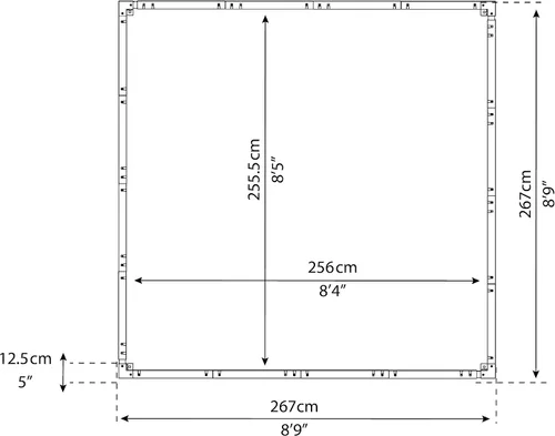 Vista 5 de Palram - Kit de base Canopia Hobby/Grand Gardener 8' x 8