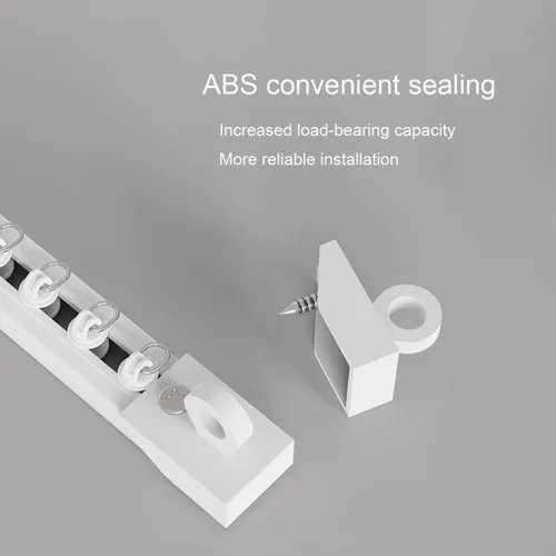 Vista 4 de Adhesive Curtain Track Ceiling or Wall Mount, Ceiling Sliding Curtain Rail System No Damage, No-Drill Installation Curtains Rod for Room Divider