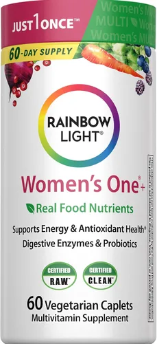 Vista 4 de Suplemento multivitamínico certificado Rainbow Light para mujer, suplemento multivitamínico, 120 cápsulas (el paquete puede variar)