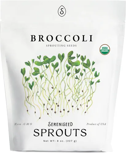 Vista 10 de Semillas de alfalfa orgánicas para brotes (16 oz) – Sin OMG, semillas de herencia para brotes y microverdes