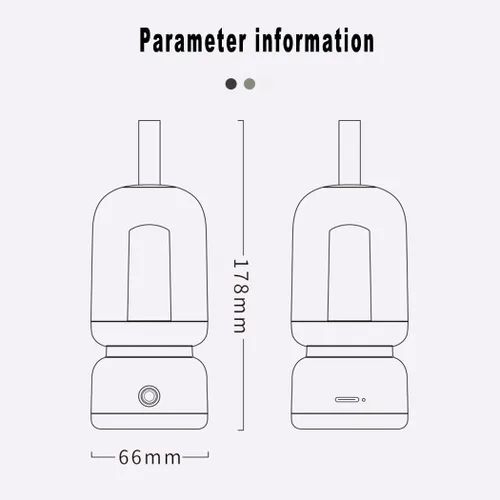 Vista 8 de Lámpara de mesa LED retro portátil, linterna LED vintage con batería inalámbrica, lámpara de escritorio USB, luz nocturna de campamento