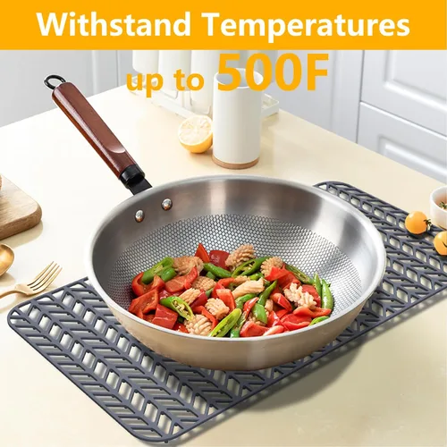 Vista 59 de Protectores de fregadero de cocina de 12 x 11 y 13 x 11 pulgadas, protectores de silicona para fregadero de cocina para la parte inferior del Gris