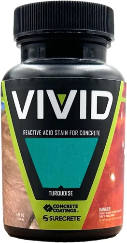 Vista 8 de CC Concrete Coatings Tinte ácido vívido para hormigón oliva 4OZ