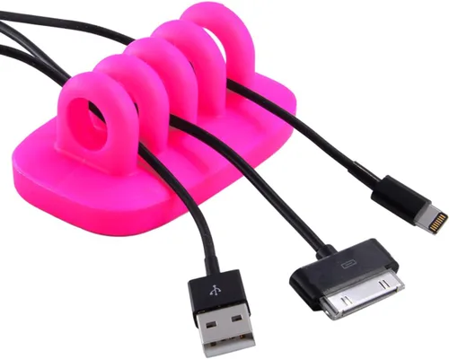 Vista 3 de Pinza para cable con peso para gestión de cables de escritorio (Negro)