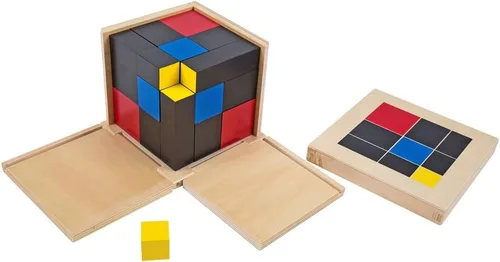 Vista 6 de Materiales de matemáticas Montessori para juguetes de herramientas de aprendizaje temprano preescolar (cubo trinomial)