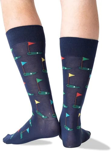 Vista 4 de Hot Sox Men's Fun Golf Crew Socks-1 Pair Pack-Cool & Funny Novelty Fashion Gifts