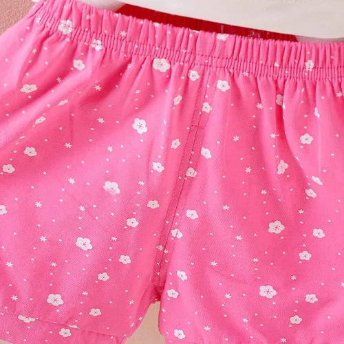 Vista 7 de MH-Lucky Conjunto de ropa para bebé niña de 2 piezas con camiseta + pantalones cortos