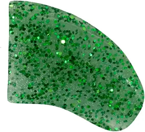 Vista 2 de Paquete de 40 tapas de uñas suaves para garras de perro, color verde, purpurina pequeña