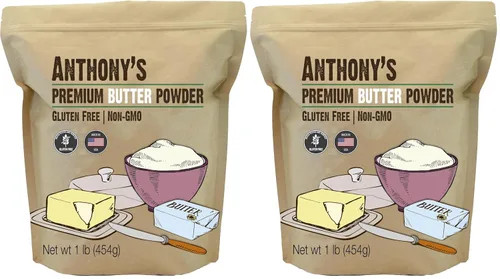 Vista 6 de Anthony's Mantequilla en polvo premium, 1 lb, sin gluten, sin OMG, hecha en EE. UU., apta para dietas keto, libre de hormonas