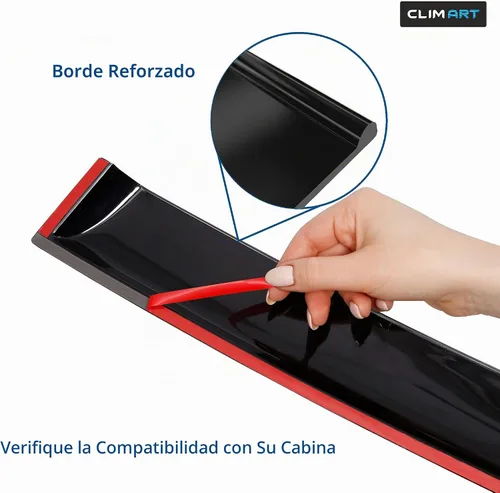 Vista 7 de CLIM ART - Protectores de lluvia increíblemente duraderos para Jeep Cherokee 2014-2023, deflectores de ventana originales con cinta adhesiva