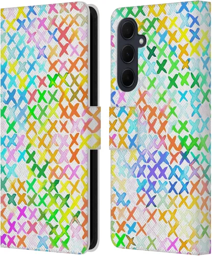 Vista 28 de Head Case Designs Officially Licensed Ninola Brushstrokes Multi Colorful Leather Wallet Case Compatible with Samsung Galaxy A07 4G