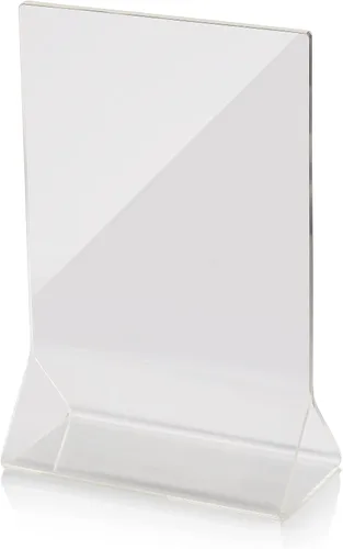 Vista 2 de New Star Foodservice - Tarjetero acrílico para menú, 4 x 6 pulgadas, transparente, juego de 12