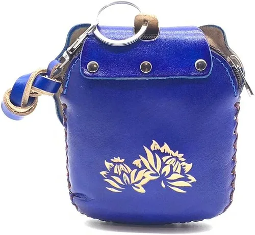 Vista 7 de Handmade Vintage Genuine Leather 3D Animal Elephant Coin Purse With Removable Wrist Strap (Brown)