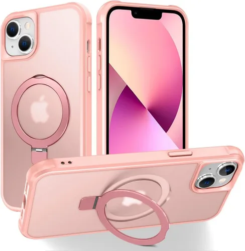 Vista 120 de CHAOFEnG Funda magnética compatible con iPhone 11 con soporte, prueba de caídas de grado militar, compatible con imán, anillo translúcido, parte