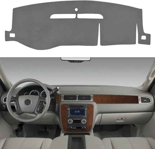 Vista 8 de SPEEDWOW Alfombrilla Cubierta Tapete para Tablero de Instrumentos Compatible con Chevrolet Silverado Avalanche Tahoe Suburban GMC Pickup Yukon Negro