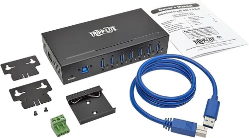 Vista 10 de Eaton Tripp Lite U360-004-SLIM Hub USB 3.0 portátil delgado de 4 puertos con cable integrado
