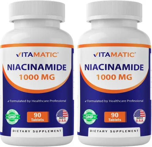 Vista 9 de Vitamatic Niacinamida 1000 mg 90 comprimidos - Vitamina B3 sin rubor - Apoya la producción de energía