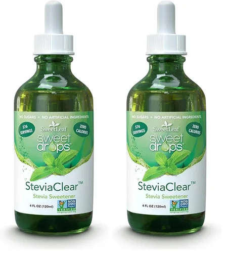Vista 10 de SWEETLEAFs, extracto de líquido de stevia transparente de 4 oz Unflavored Sweet Drops, Organic Stevia Leaf Extract, Zero Calorie, No Erythritol