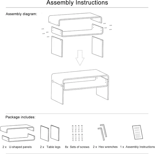 Vista 7 de Mesa auxiliar acrílica, mesa auxiliar moderna rectangular negra, mesa de té con almacenamiento abierto, adecuada para sala de estar, recepción