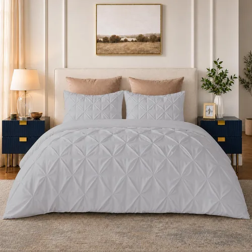 Vista 12 de SLEEP-NEST Luxuries - Funda de edredón plisada decorativa, tamaño individual/individual XL, 68 x 90 pulgadas, 3 piezas, con cierre de cremallera