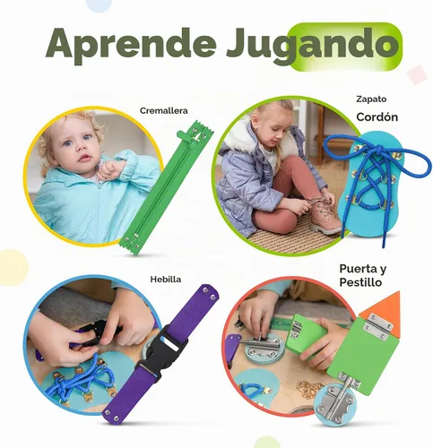 Vista 9 de deMoca - Panel sensorial Montessori de madera para niños pequeños, actividades de aprendizaje para niños pequeños en edad preescolar que los ayudan