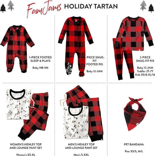 Vista 2 de HonestBaby - Pijama familiar navideña de algodón orgánico