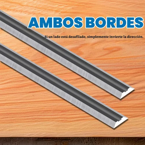 Vista 2 de Cuchillas cepilladoras de 12 pulgadas, repuesto HSS para modelos Makita 2012 y 2012NB, cepilladora de espesor, tratada térmicamente, doble filo