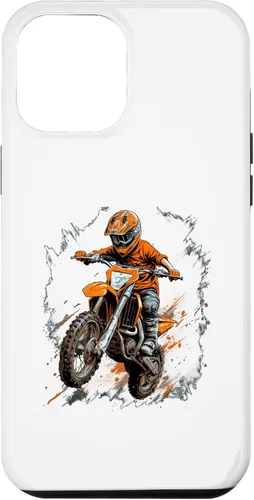 Vista 6 de iPhone 15 moto de motocross coloridas bicicletas para niños caso