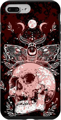 Vista 12 de Death Moth Gothic Dark Witch Occult Wiccan Goth Moon Pattern Case for iPhone 16