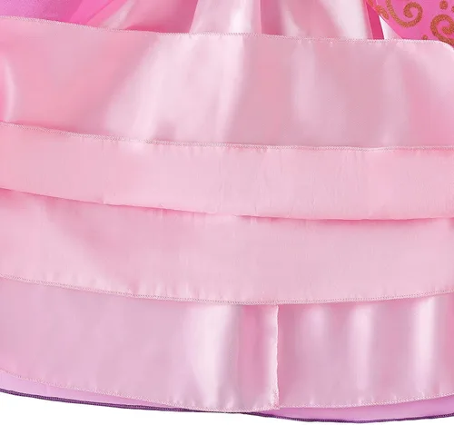 Vista 9 de Aoiviss Girls Rapunzel Costume Princess Dress Up Clothes for Birthday Halloween Cosplay Purple
