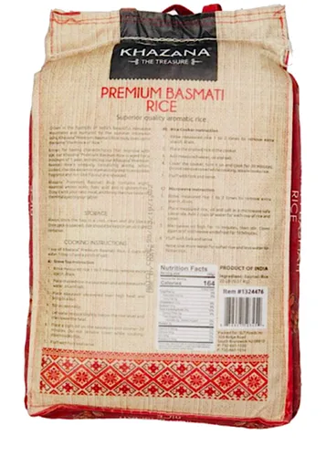 Vista 2 de Khazana Bolsa de arroz basmati prémium de 20 libras