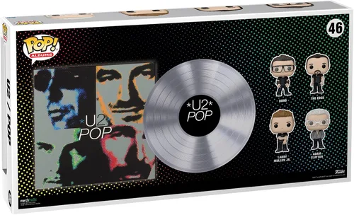 Vista 4 de Funko Pop! Álbumes Deluxe: U2 - Pop, Bono, The Edge, Larry Mullen Jr, Adam Clayton